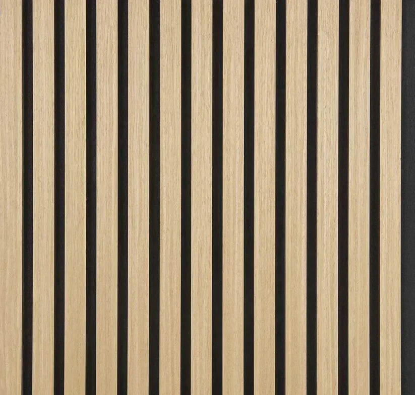 Painéis que imitam madeira com dimensões de 270 × 110 cm